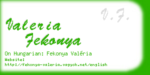 valeria fekonya business card