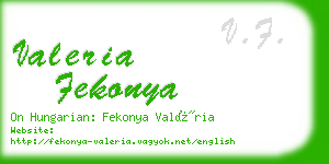 valeria fekonya business card